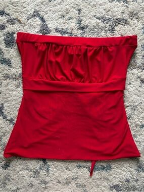 Y2K Seductions Red Strapless Tie Back Tube Top